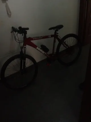 Bicicleta de montaña roja