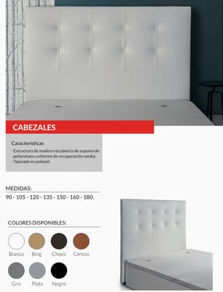 Cabezal de cama polipiel nuevo