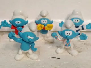 Set 7 Puffi Personaggi Giocattolo