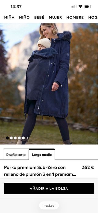 Abrigo porteo y premamá Seraphine Morado