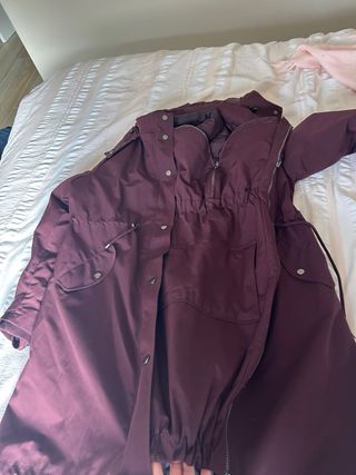 Abrigo porteo y premamá Seraphine Morado