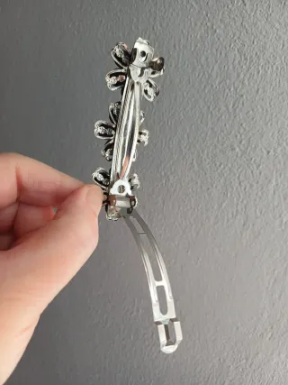 Fermaglio capelli fiori cristalli Swarovski