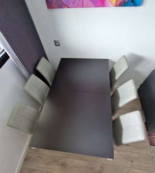 Mesa extensible 160-200-240x90 y 6 sillas comedor