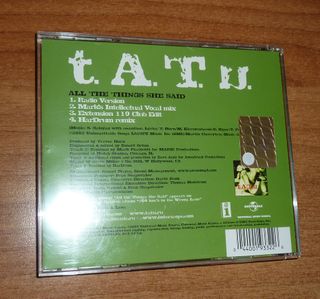 CD - t.A.T.u. All The Things She Said - 2002 REMIX