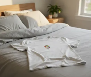 T-shirt bianca con stampa palloncini