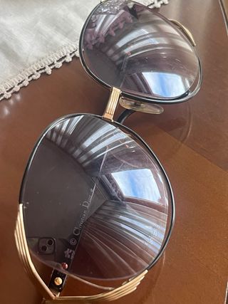 Gafas de sol Christian Dior vintage negras y dorad