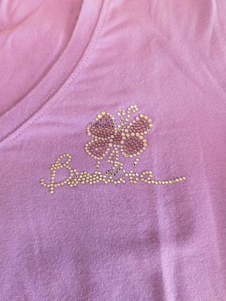 Maglietta Lilla Manica Lunga Scollo V