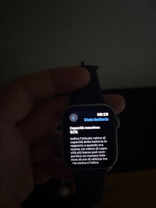 Apple Watch SE Nike 44mm Argento con cinturino Blu