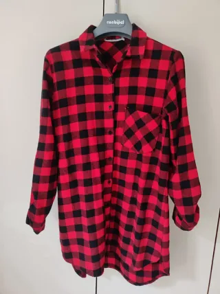 Camicia donna quadri rossi e neri Tg. L
