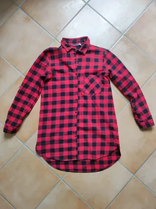 Camicia donna quadri rossi e neri Tg. L