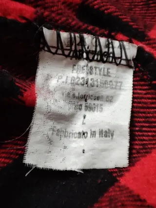 Camicia donna quadri rossi e neri Tg. L