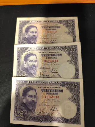 Billetes Pesetas España Banco de España