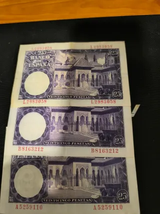 Billetes Pesetas España Banco de España