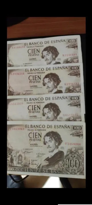 Billetes Pesetas España Banco de España