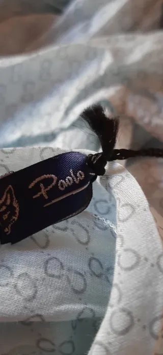 Pashmina lino e cotone azzurra