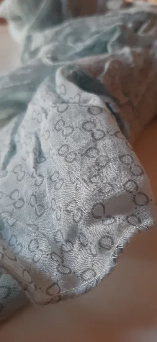 Pashmina lino e cotone azzurra