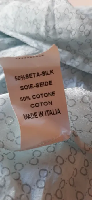 Pashmina lino e cotone azzurra