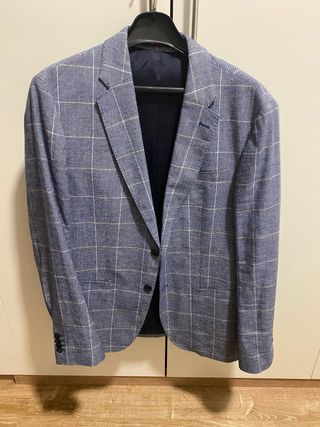 Blazer Tommy Hilfiger Talla M Cuadros Azul