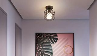 Lámpara de techo industrial negra