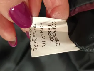 Cappotto uomo lana e cashmere taglia 52