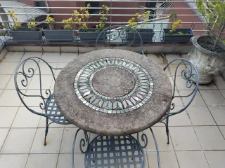 Mesa Exterior Unopiù Piedra/Hierro