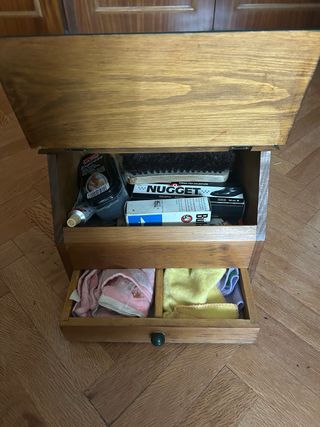 Caja Zapatero Madera Pintada Mano