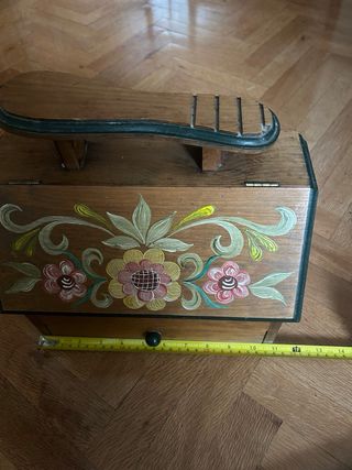 Caja Zapatero Madera Pintada Mano