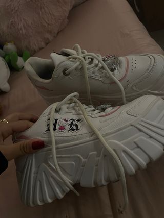 Zapatillas Hello Kitty Blancas Plataforma