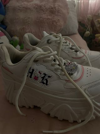Zapatillas Hello Kitty Blancas Plataforma