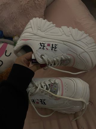 Zapatillas Hello Kitty Blancas Plataforma