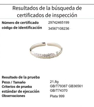 Brazalete Plata 999 Pavo Real