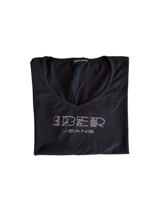 Maglietta Iber Jeans scollo V nera