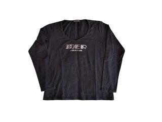 Maglietta Iber Jeans scollo V nera