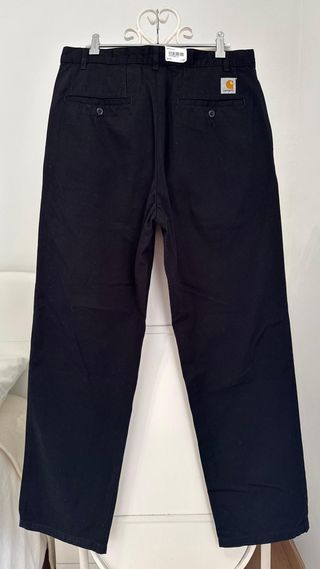CARHARTT PANTALONES CHINOS PINZAS NEGRO HOMBRE 31