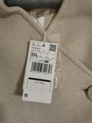Abrigo Beige Talla XXL