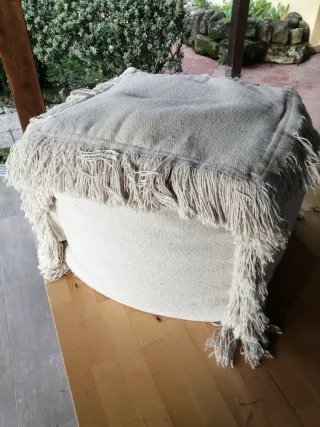 Pouf Cubo Leroy Merlin Beige/Grigio