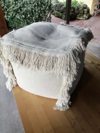 Pouf Cubo Leroy Merlin Beige/Grigio