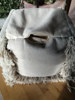 Pouf Cubo Leroy Merlin Beige/Grigio