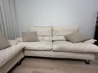 Sofá modular beige tela