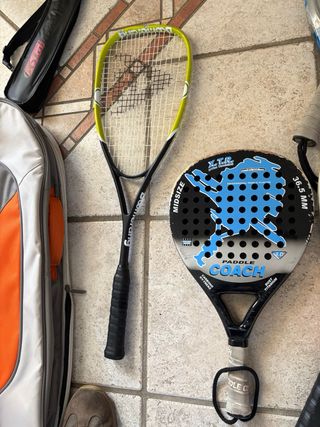 Lote Raquetas Padel, Tenis, Bádminton + Fundas