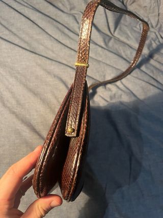 Bolsa autêntica pele de cobra vintage