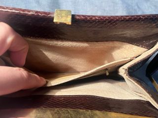 Bolsa autêntica pele de cobra vintage