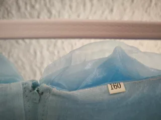 Disfraz infantil azul (Cenicienta) con mariposas