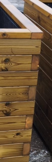 Jardinera Exterior Madera 90x90x90