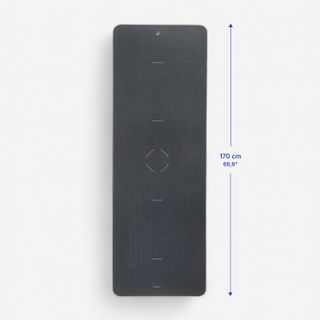 Esterilla Fitness Gris Oscuro Resistente Grosor 10 mm