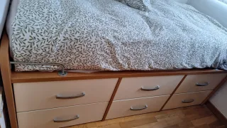 Cama nido gran capacidad madera y metal