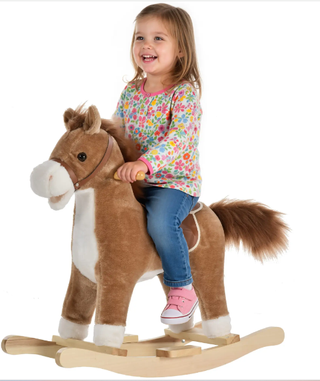 Caballo balancín de peluche HOMCOM con música