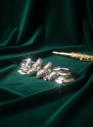 Raro porta lettere/carte placcato argento