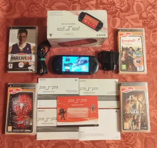 PSP Street Negra + 4 Juegos + microSD ADAPTER 32Gb