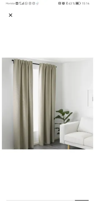 Cortinas opacas Ikea beige